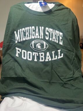 Michigan State Football Green Graphic Tee